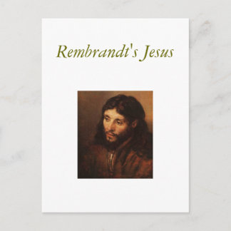 Cartão Postal rembrandt-retrato-de-cristo-cabeça-1650, Rembra...