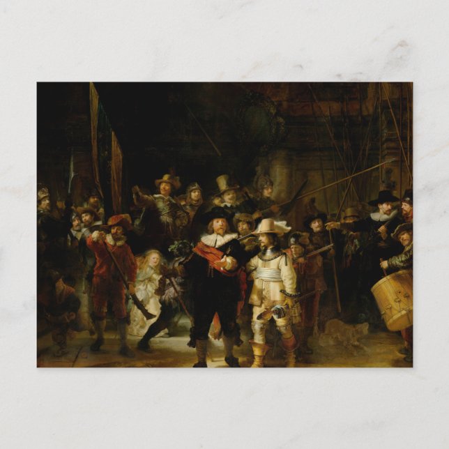 Cartão Postal REMBRANDT VAN RIJN - A Noite 1642 (Frente)