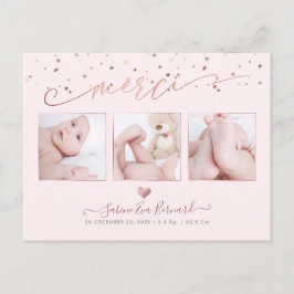 Cartão Postal Remédios PixDezines Rosa Dourado les Étoiles