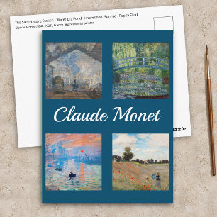 Cartão Postal Remendado de Obras-Primas de Claude