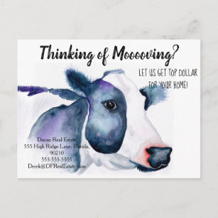 Cartão Postal remessa de vacas fazendas venda de marketing imobi