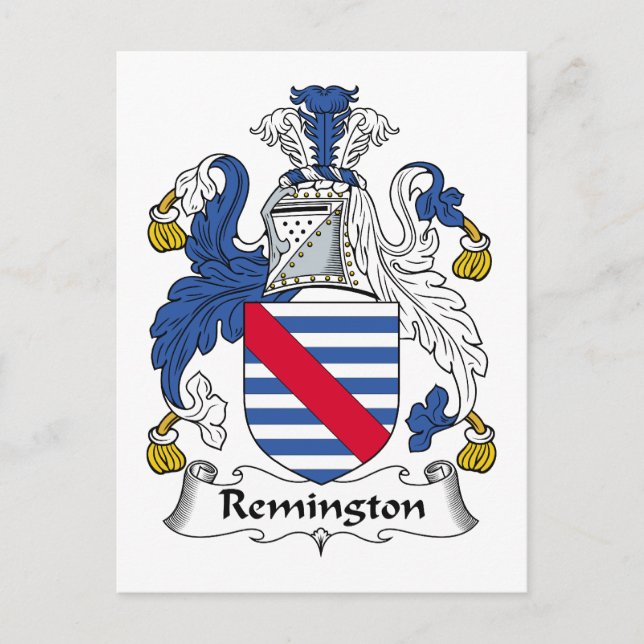 Cartão Postal Remington Family Crest (Frente)