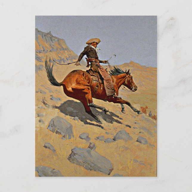 Cartão Postal Remington - The Cowboy, 1902 (Frente)