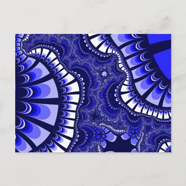 Cartão Postal Remix Azul e Branco (Frente)