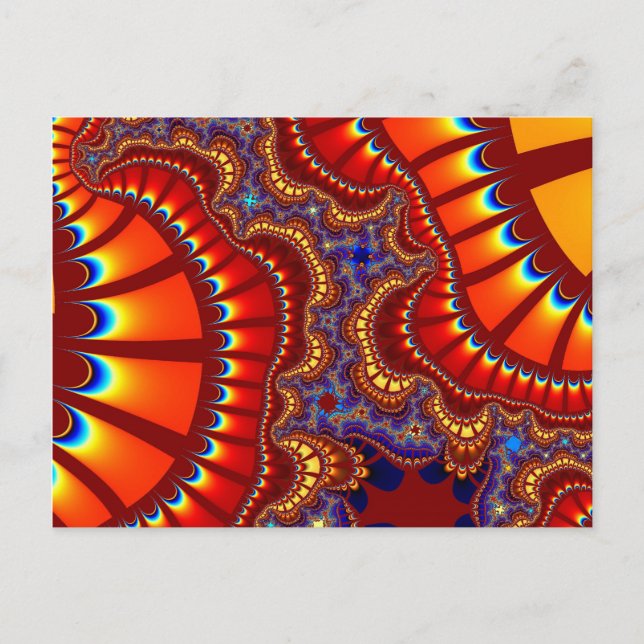 Cartão Postal Remix Vermelho e Laranja (Frente)