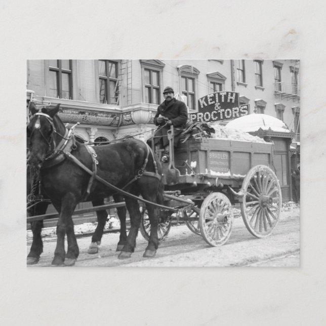 Cartão Postal Remoção de neve, 1908 (Frente)