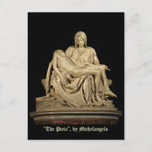 Cartão Postal Renascença Clássica Pieta de Michelangelo