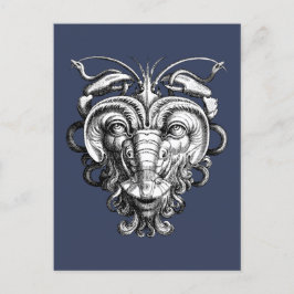 Cartão Postal Renascença Grotesque Gargoyle Face Lobster Man