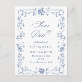 Cartão Postal Renascença Ornato Floral Casamento Salve a Data