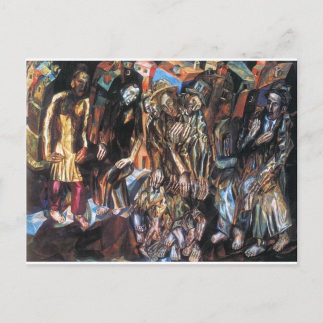Cartão Postal Renascimento das Pessoas por Pavel Filonov (Frente)