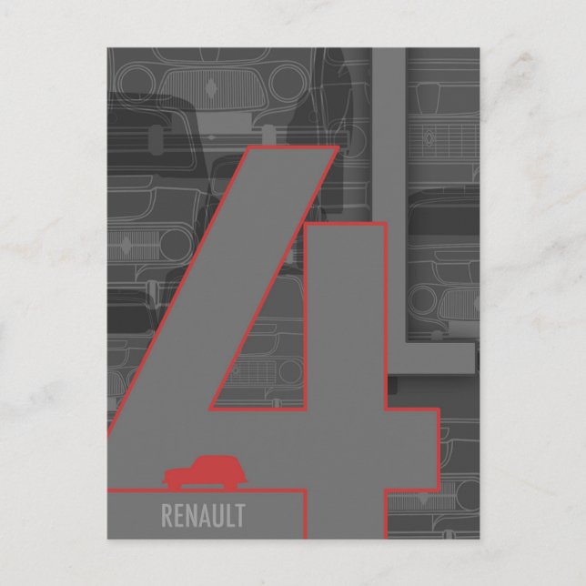 Cartão postal Renault 4L (Frente)