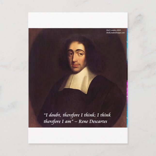 Cartão Postal Rene Descarte Penso, Por Conseguinte, Que Estou A  (Frente)