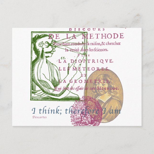 Cartão Postal Rene Descartes (Frente)