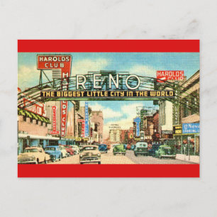 Cartão Postal Reno Nevada Retro 