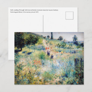 Cartão Postal Renoir - Caminho Que Lidera Através da Grama Alta