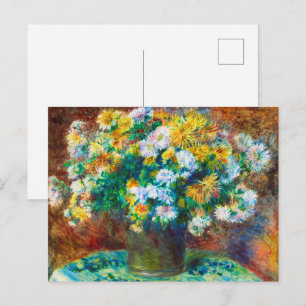 Cartão Postal Renoir Crysanthemum Flower Classic
