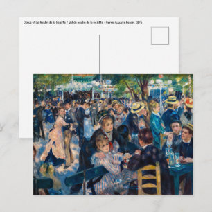 Cartão Postal Renoir - Dança no Moulin de la Galette