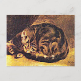 Cartão Postal Renoir: Gato Dormindo