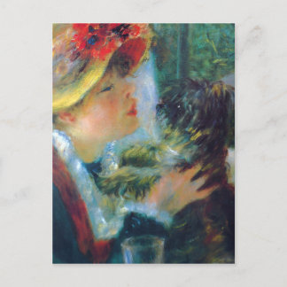 Cartão Postal Renoir Girl with Dog Postcard