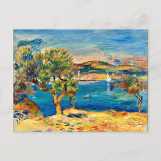 Cartão Postal Renoir - L'Estaque, pintura paisagística de arte