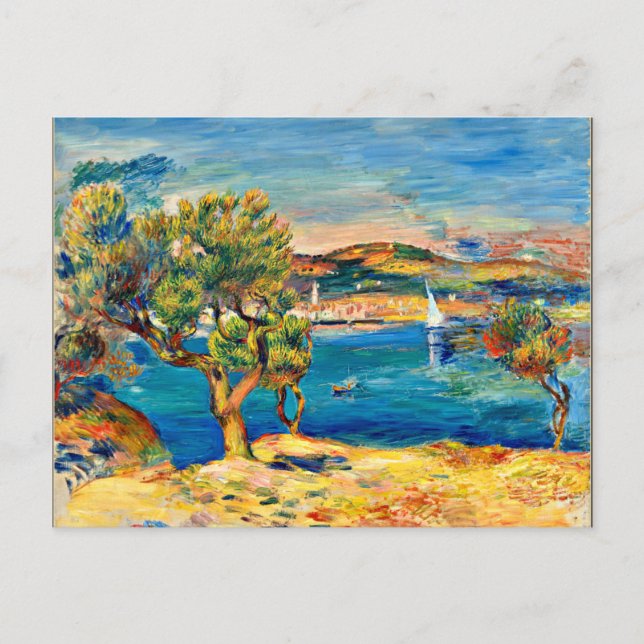 Cartão Postal Renoir - L'Estaque, pintura paisagística de arte (Frente)