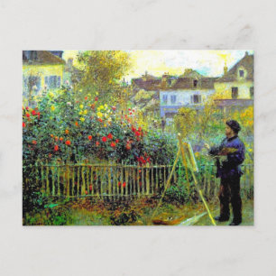 Cartão Postal Renoir - Monet Painting in His Garden