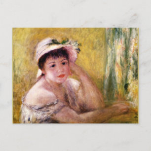 Cartão Postal Renoir, Mulher com Chapéu de Palha
