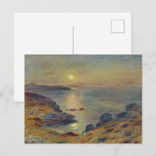 Cartão Postal Renoir - Pôr do Sol em Douarnenez e Paisagem de Be