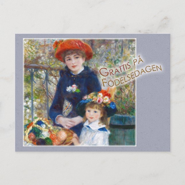 Cartão Postal Renoir Två systrar CC0399 (Frente)