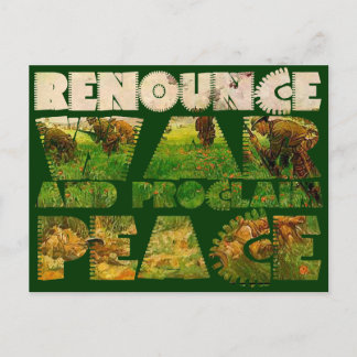 Cartão Postal Renunciar à Guerra e Proclamar a Paz