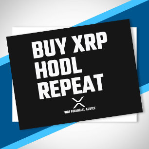Cartão Postal Repetição de Hodl XRP do Comprar Crypto Crypto-cur