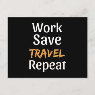 Cartão Postal Repetição de Viagem de Salvamento de Trabalho - Tr