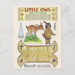 Cartão Postal Réplica de Arte Indígena Americano Adorável 