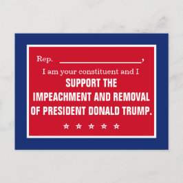 Cartão Postal Representante Impeach Presidente Trump Constituint
