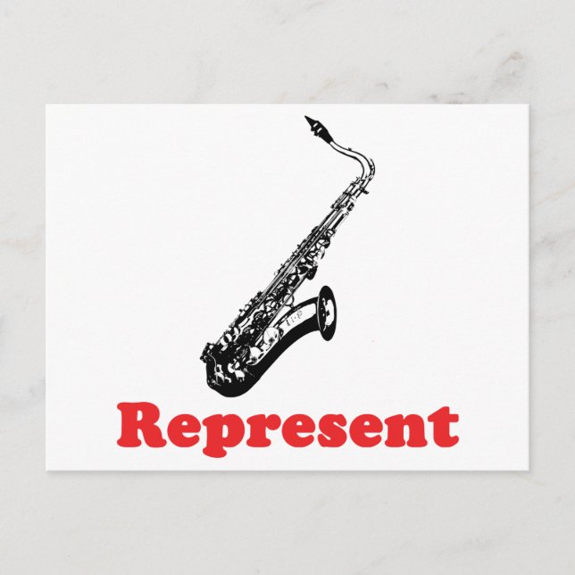 Cartão Postal Representante Saxofone (Frente)