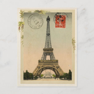 Cartão Postal Reprodução da Vintage Torre Eiffel