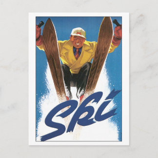 Cartão Postal Reproduction Ski poster