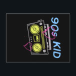 Cartão Postal Reprodutor de Cassete Estética Retro de Kid dos An<br><div class="desc">Você é um garoto dos anos noventa? Então este design retrô dos anos 90 é o presente ideal para você e todos os fãs dos anos 90. Perfeito para o Natal e aniversário. Para todos aqueles que são analógicos.</div>