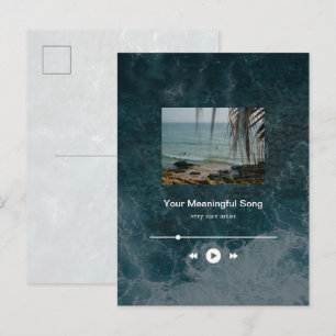 Cartão Postal Reprodutor de Música do Oceano Personalizável Esté