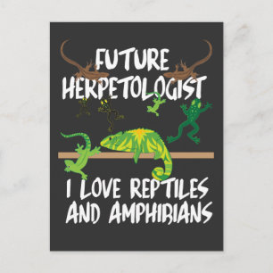 Cartão Postal Répteis e anfíbios lagartos de presente