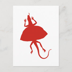 Cartão Postal Réptil vermelho