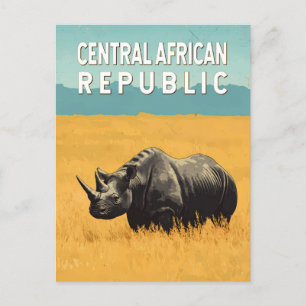 Cartão Postal República Centro-Africana Ilustração Viagem Arte