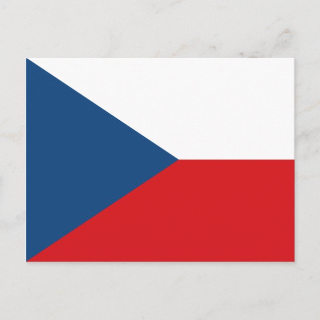 Cartão Postal República Checa Bandeira CZ (Frente)