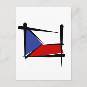 Cartão Postal República Checa Bandeira de Bruxelas