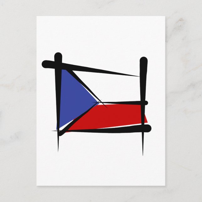 Cartão Postal República Checa Bandeira de Bruxelas (Frente)