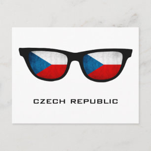 Cartão Postal República Checa Mostra o texto personalizado e o