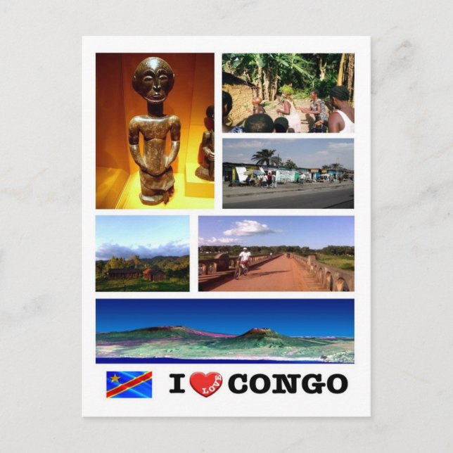 Cartão Postal República Democrática do Congo - Eu Amo - (Frente)