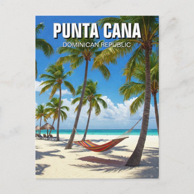 Cartão Postal República Dominicana Punta Cana Beach Viagem (Frente)