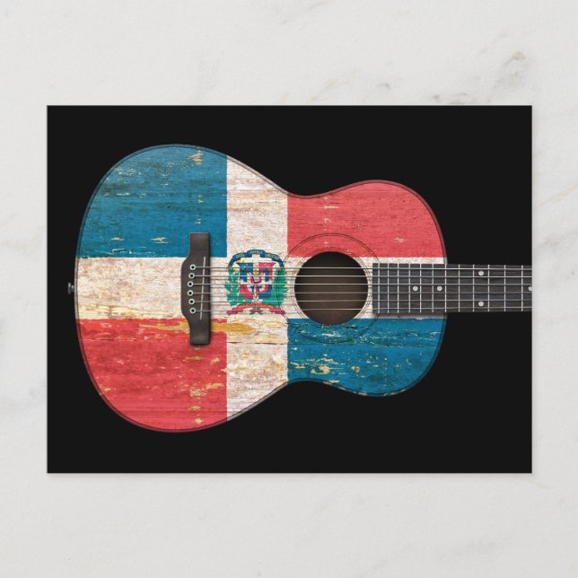 Cartão Postal República Dominicana Sinalizador Acústico Guitarra (Frente)