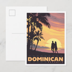 Cartão Postal República Dominicana Viagens Antigas